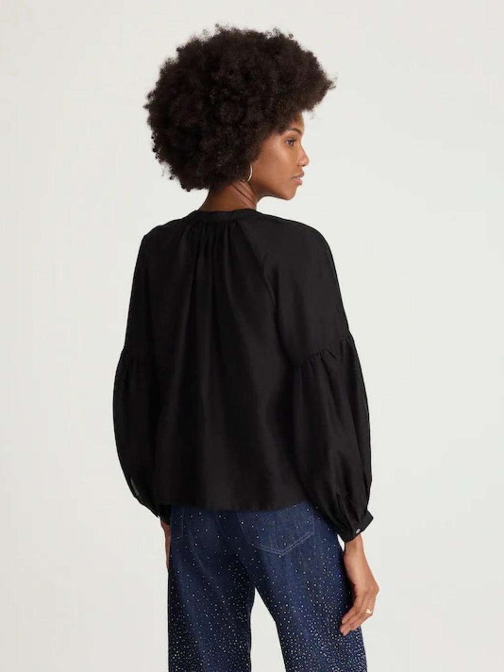 Madewell Shirred Balloon-Sleeve Top XXS - Picture 4 of 5